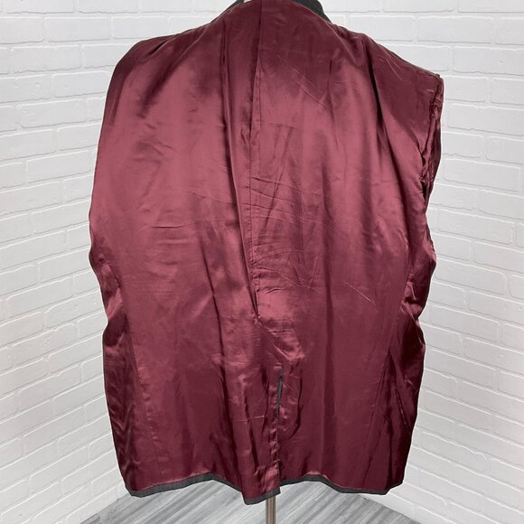 Joseph Abboud Blazer Men 56R‎ Gray Bespoke Birdseye Reda Super 130s Wool Jacket - Picture 10 of 16